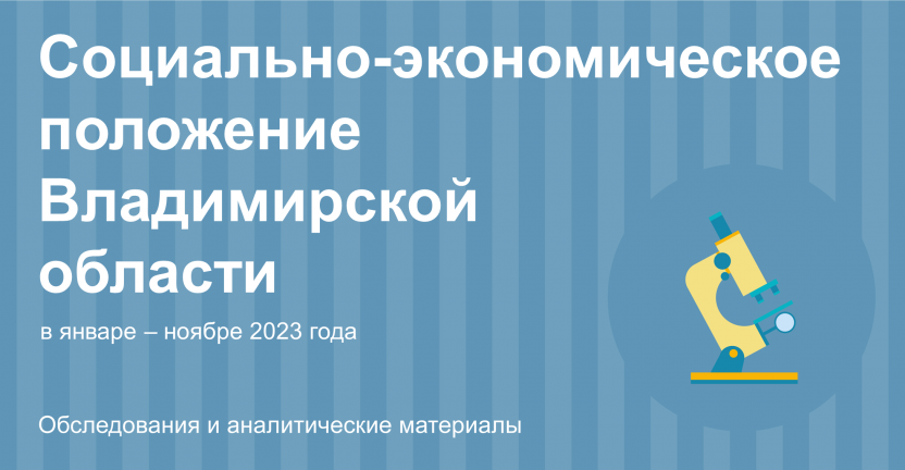 Социально-экономическое положение Владимирской области в январе – ноябре 2023 года